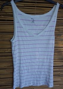 GAP XL Purple Striped Stretch Tank Top Plus